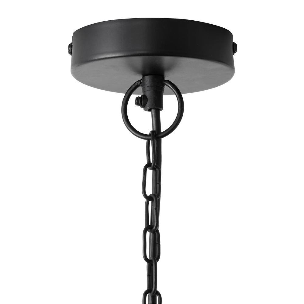 Jane Industrial Matte Black and Silver Dome Pendant Light
