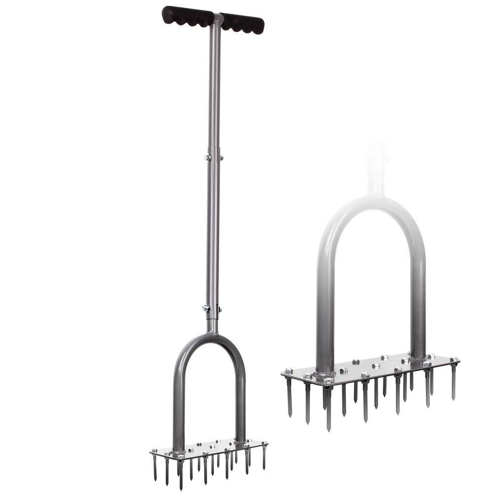 Angel Sar 15Tine Metal Lawn Aerator for Yard, Lawn Aeration, Garden