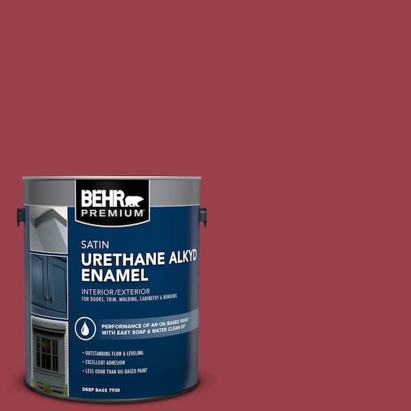 BEHR PREMIUM 1 gal. Home Decorators Collection #HDC-CL-01 Timeless Ruby Urethane Alkyd Satin Enamel Interior/Exterior Paint