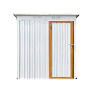 White 5 ft. W x 4 ft. D Metal Outdoor Storage Shed with 22 in. W x 66 in. H Single Door and Vents (20 sq. ft. )