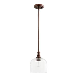 Richmond 1-Light Clear Seeded Pendant - Oiled Bronze