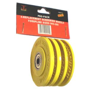 2 in. Screening Wheels Pro Pack 4-Replacement Wheels for Spline Sizes 065-260