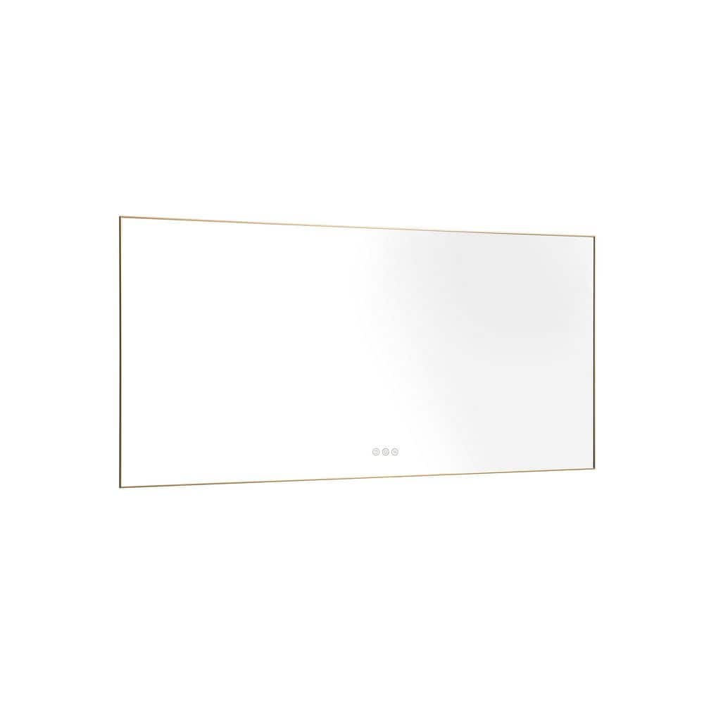84 in. W x 36 in. H Rectangular Framed LED Lighted Wall Mounted Bathroom Va