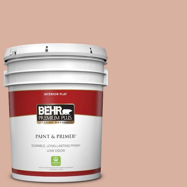 BEHR PREMIUM PLUS 5 gal. #S180-3 Flowerpot Flat Low Odor Interior Paint & Primer
