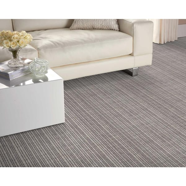 Living Bliss Haze Gray 13.2 ft. 29.49 oz. Polyester Loop Carpet - Installation Required