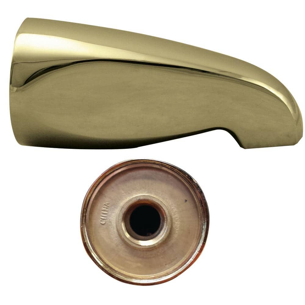 Westbrass 51/2 in. Brass Standard Tub Spout in Polished Brass D31001