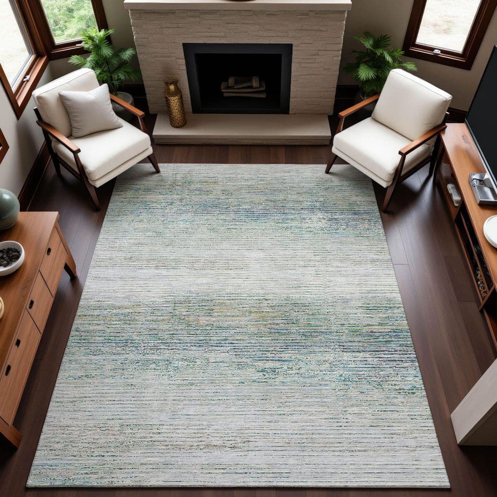 Mayfield Premium Machine Washable Abstract AMF1264 Linen 9 ft. x 12 ft. Area Rug price history on PriceWatchPro