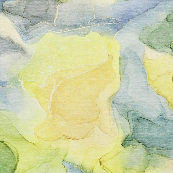 Yellow 3 ft. x 5 ft. Abstract Indoor / Outdoor Area Rug