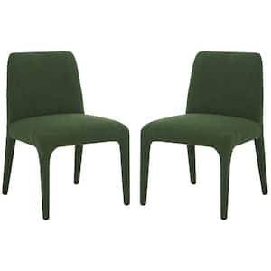 Derrick Dark Green 18.9 in. Wood Dining Chair Set of 2