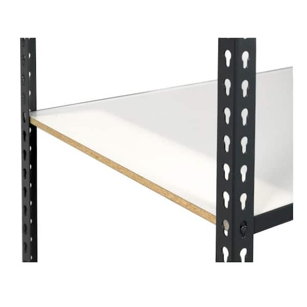 Storage Concepts 1 in. H x 36 in. W x 12 in. D Extra Shelf for Steel Boltless Shelving with Low Profile and Laminate Board Decking