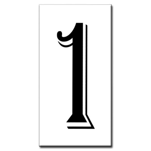 Unbranded Ceramic Tile 3 in. x 6 in. Black Shadow Number 1