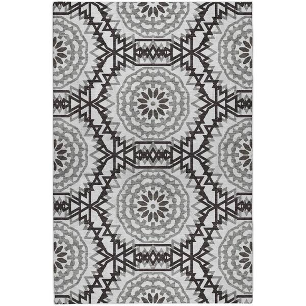 Dream Shag Premium Machine Washable Abstract ADS619 White 10 ft. x 14 ft. Area Rug