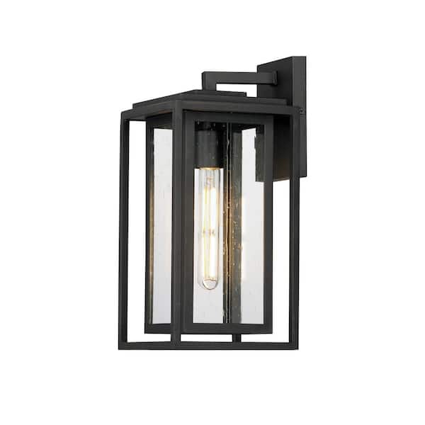 Cabana 1-Light Black Medium Outdoor Hardwired Wall Sconce