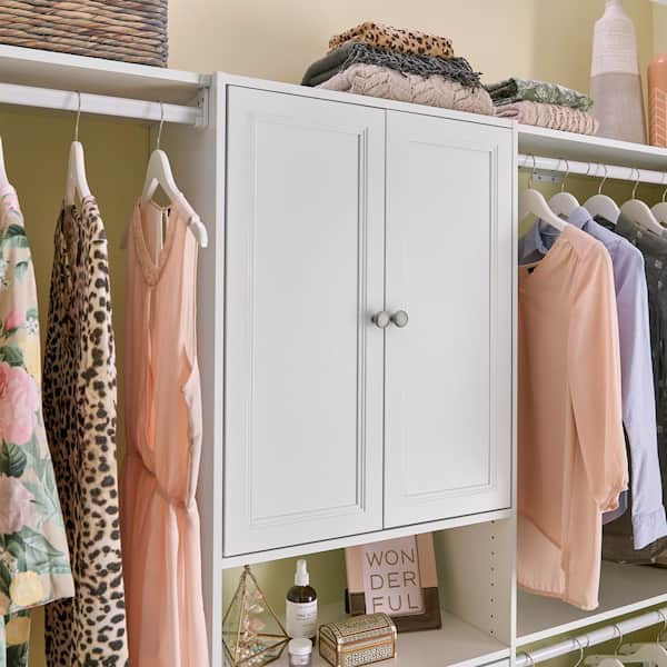 Selectives 30 in. - 48 in. White Adjustable Teardrop Closet Rod