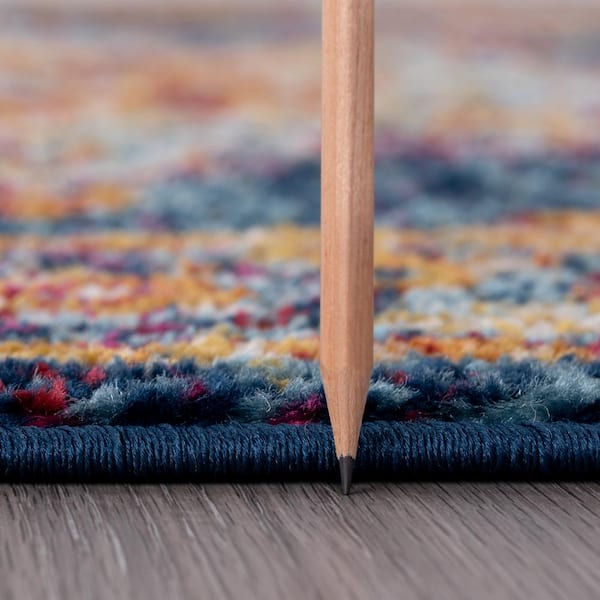 Diamond Medallion Blue 5 ft. x 8 ft. Indoor Area Rug
