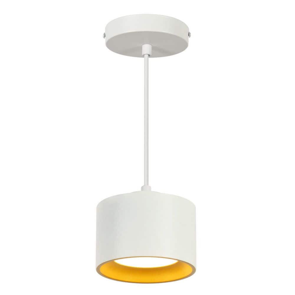 8-Watt 1-Light White Cylinder Integrated LED Mini Pendant Light with Aluminum Shade price history on PriceWatchPro