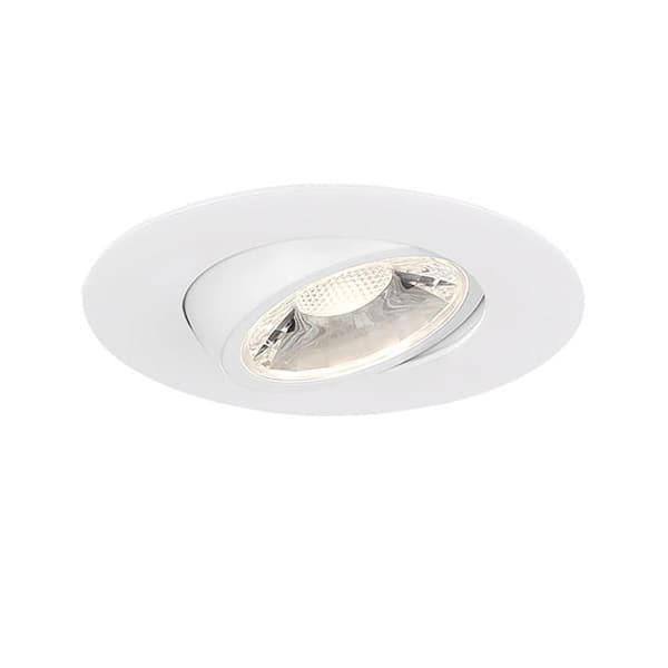 Eurofase Midway 3 in. Round 2700K-5000K Selectable CCT Remodel IC Airtight Gimbal Integrated LED Recessed Light Kit in White