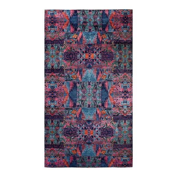 Modern Handmade Blue 9 ft. 10 in. x 16 ft. 6 in. Indoor Area Rug