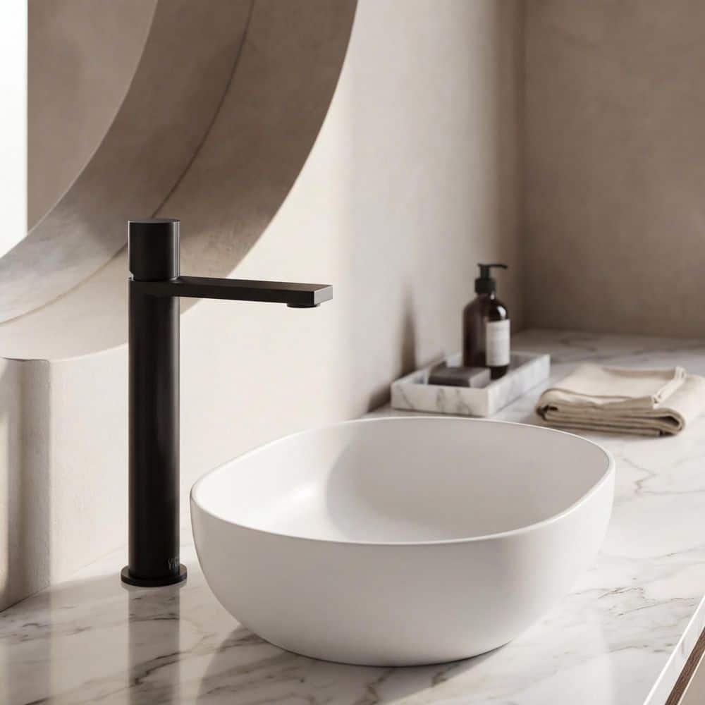 VIGO Gotham Single Handle Single-Hole Bathroom Vessel Faucet in