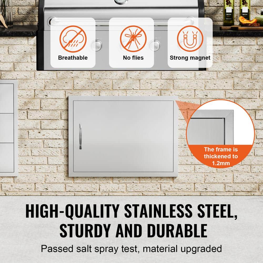 27'' Stainless Steel Outdoor Kitchen Access Door with Handle