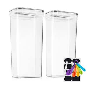 2-Pack Airtight Food Dispenser Containers and Kitchen Organization with Lids