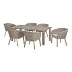 Odenhall Aluminum 7-Piece Wicker Outdoor Dining Set
