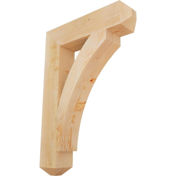 Ekena Millwork 6 in. x 40 in. x 28 in. Douglas Fir Thorton Craftsman Rough Sawn Bracket