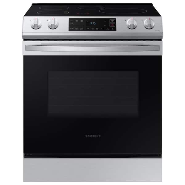 Samsung 30 in. 6.3 cu. ft. Slide-In Induction Range with Self-Cleaning Oven in Stainless Steel