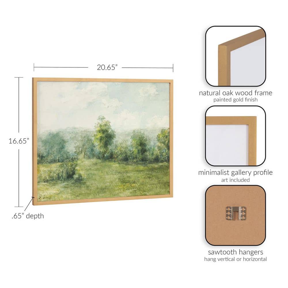George Inness Landscape Print with Gold Frame, 20x16