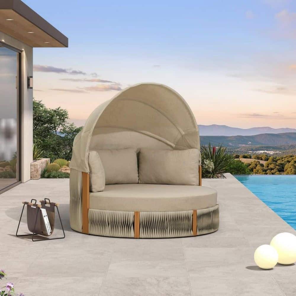 Metal Aluminum Outdoor Chaise Lounge Patio Lounge Chair With Beige Cushion price history on PriceWatchPro