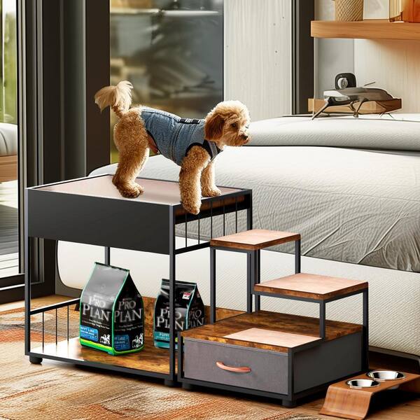 cenadinz Pet Step Window Perch Bunk Beds Window Perch for Dogs Bedside Lounge Elevated Dog Bed Multi Level Platform YSGCW168716 The Home Depot