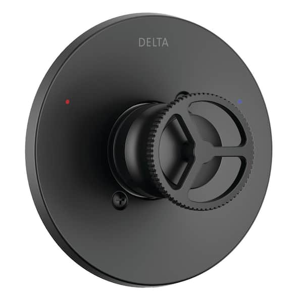 Delta Trinsic Wheel 1-Handle Wall Mount Valve Handle Trim Kit in Matte Black (Valve Not Included)