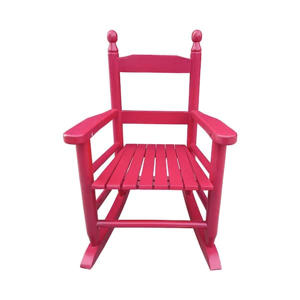 cenadinz Children's Wood Outdoor Rocking Chair in Rose Red