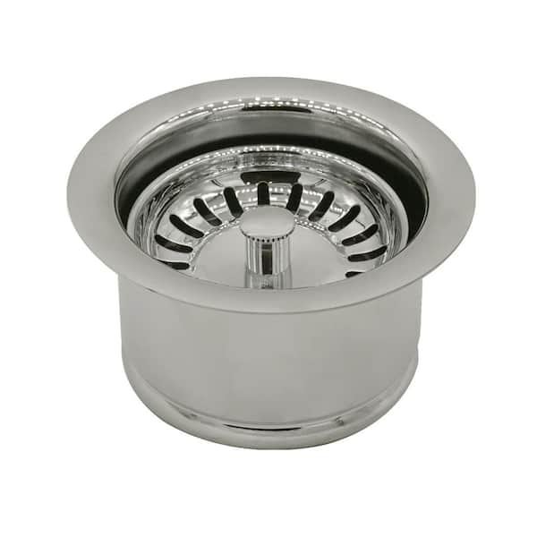 Westbrass d2082s-05 Insinkerator Style Extra-Deep Disposal Flange and Strainer - Polished Nickel