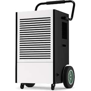 225 pt. 4000 sq. ft. Commercial Dehumidifiers in Black for Basement, Garage, Warehouse, with Handles and Wheels