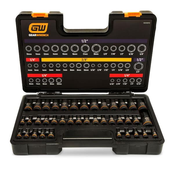 1/4 in., 3/8in., and 1/2 in. Drive SAE/Metric Impact Bi-directional Hex Bit Socket Master Set (39-Piece)