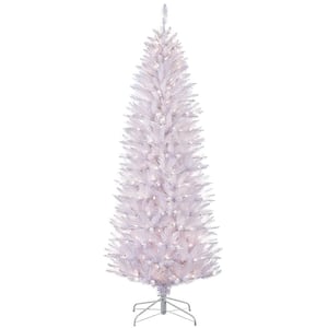 4.5 ft. Pre-Lit Incandescent White Pencil Fraser Fir Artificial Christmas Tree with 150 UL-Listed Lights
