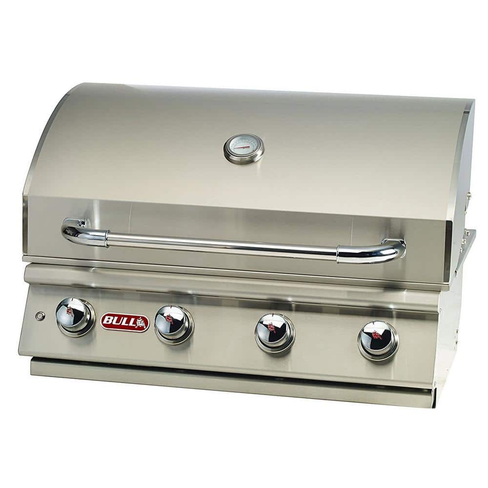 Lonestar 4 Burner 30'' Stainless Steel Gas Bbq Grill Head, Liquid Propane