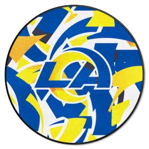 Los Angeles Rams Patterned 2 ft. x 2 ft. XFIT Round Area Rug