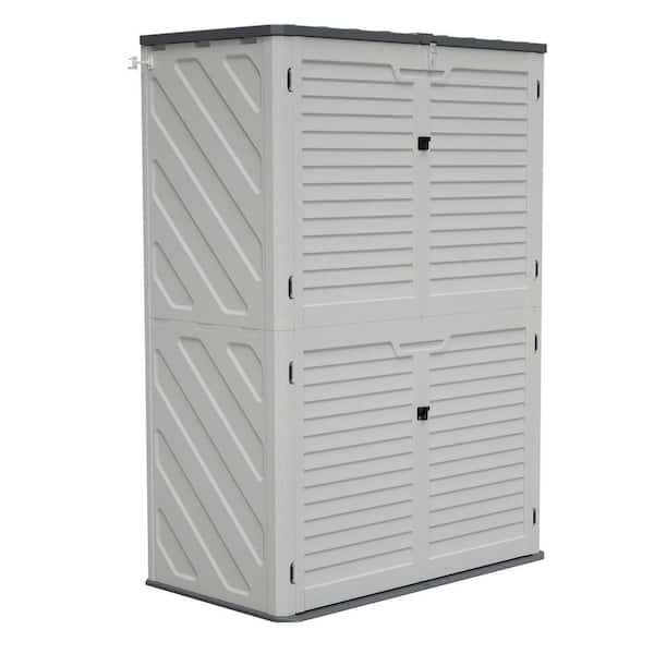2 ft. W x 4 ft. D Resin Storage Shed with Adjustable Dividers 11 sq. ft.