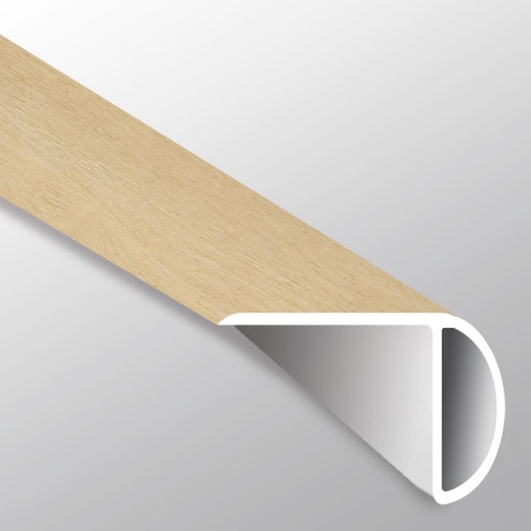 A&A Surfaces Birch Breeze 1 in. T x 2.23 in. W x 94 in. L Luxury Vinyl Overlapping Stair Nose Molding