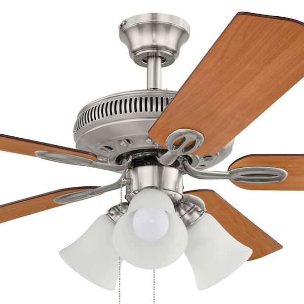 Hampton Bay Glendale II 52 in. LED Brushed Nickel Ceiling Fan
