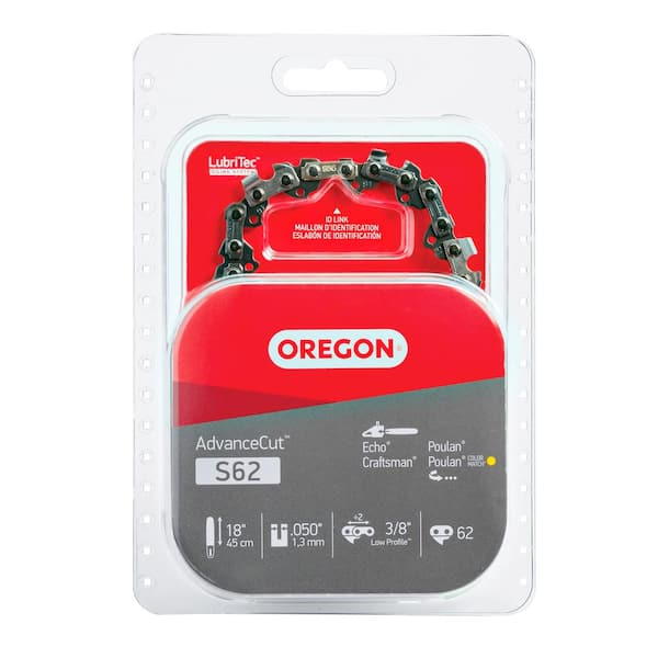 Oregon S62 Chainsaw Chain for 18 in. Bar Fits Husqvarna, Echo, Poulan, Craftsman, Homelite and more