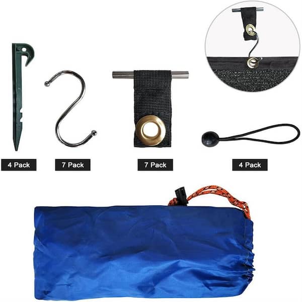 RV Awning Privacy Side Sunblock Shade Drop, Black