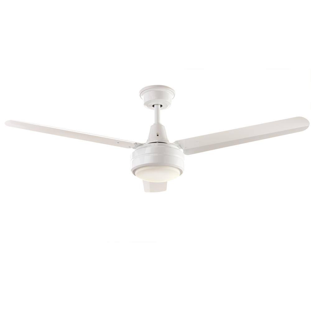 Merryn Pointe 52 in. Integrated LED Indoor/Outdoor White Ceiling Fan with Light Kit and Wall