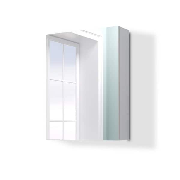 20 in. W x 26 in. H Rectangular Surface Mount Medicine Cabinet with Mirror White