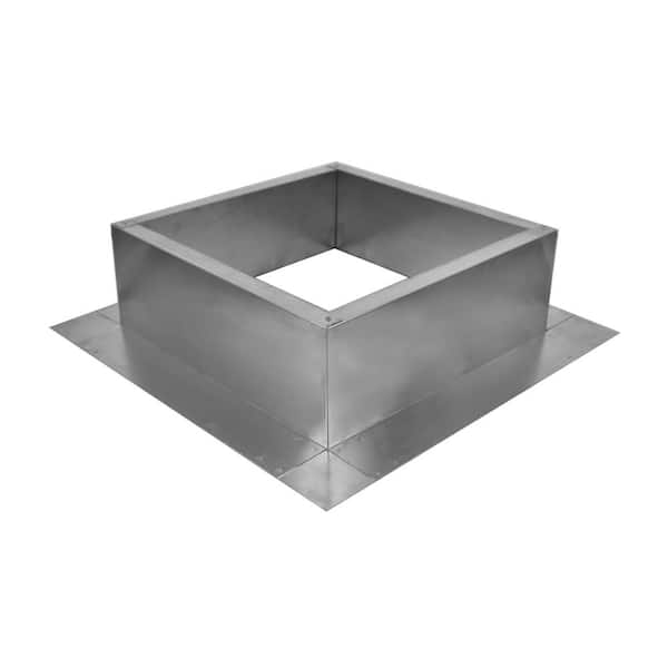 Box is 17 in. Wide x 17 in. Long x 6 in. High Aluminum Roof Curb