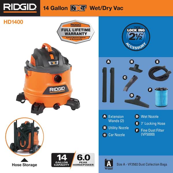 Ridgid Motor Assembly for 1400RV Wet/Dry Vac, 115v - 20013