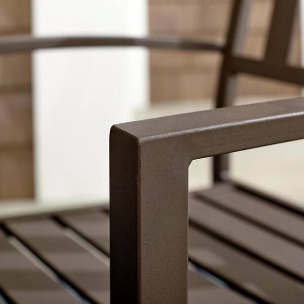 stylewell stacking metal slat chair