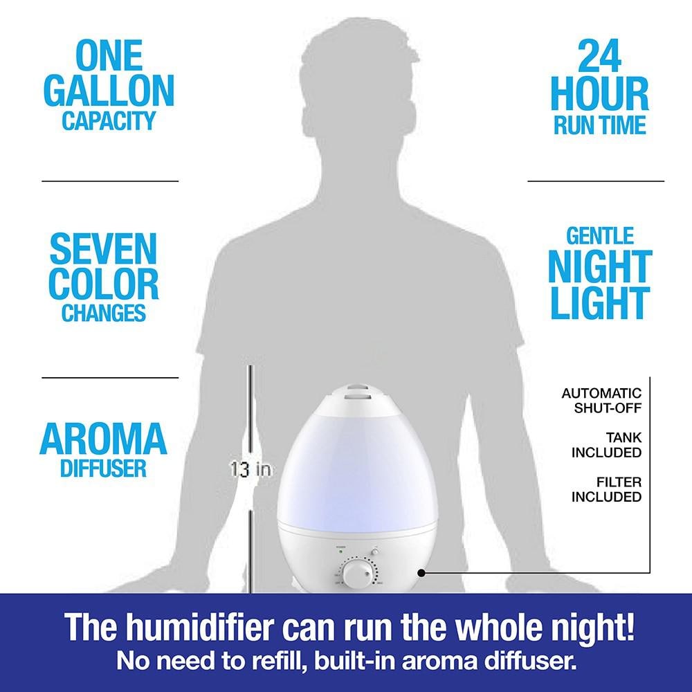 Ultrasonic Color-Changing Humidifier with Aroma Diffuser